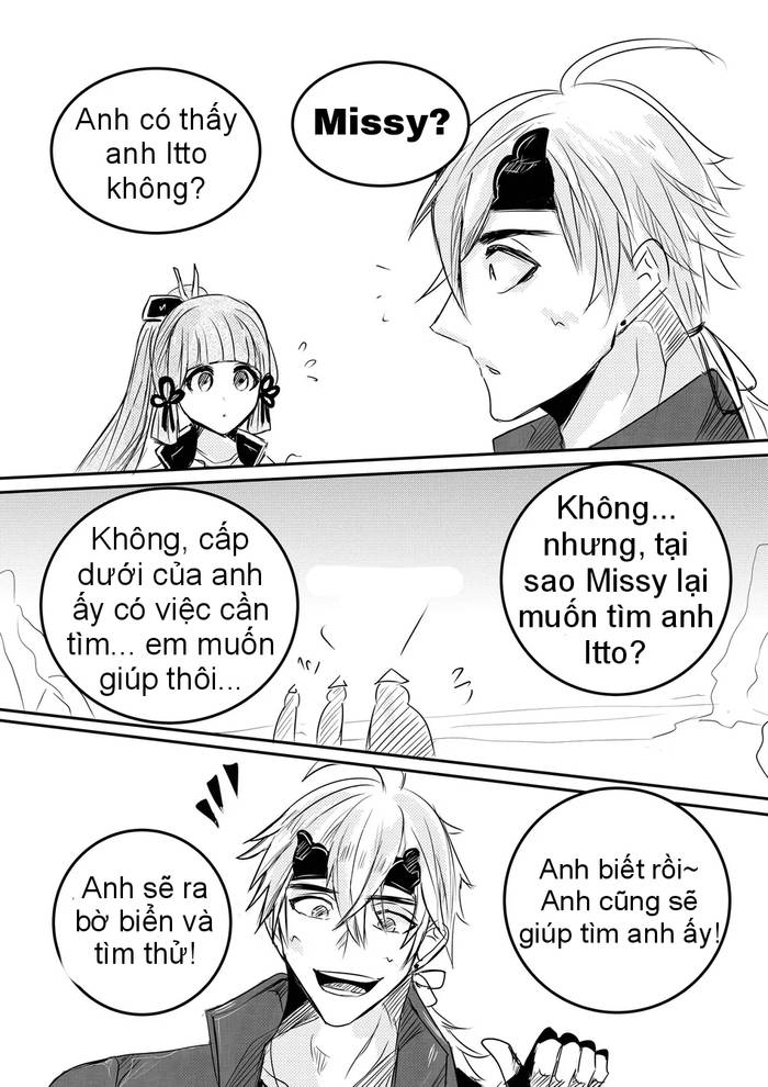 [Hai manga] Thoma & Itto Beach Chapter 1 – Genshin Impact dj  - Trang 2