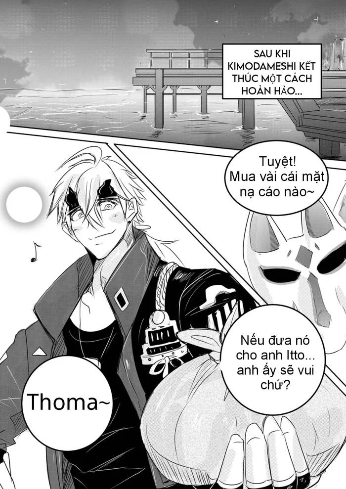 [Hai manga] Thoma & Itto Beach Chapter 1 – Genshin Impact dj  - Trang 1